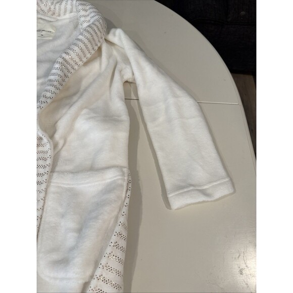 Comfort Code Cuddl Duds Plush Sherpa Cream And Gold Accents Robe Size XS - Picture 6 of 7